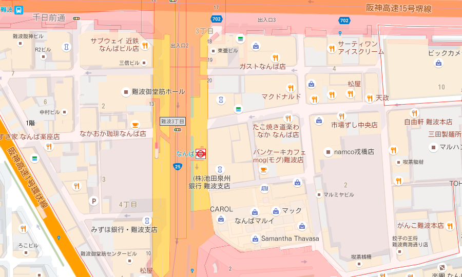 難波店地図